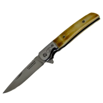 ORCHED BONE EASY OPEN LINER LOCK CLIP KNIFE - 4-1/8"